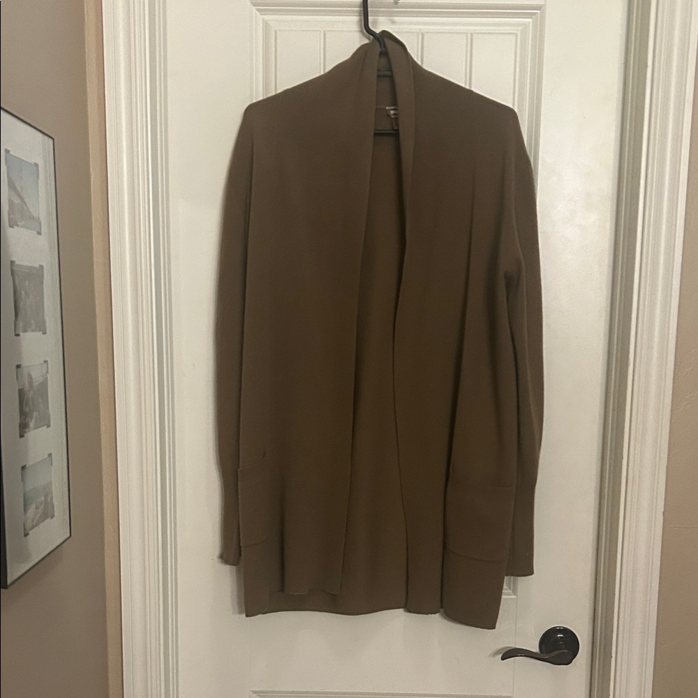 Cashmere M tan OATS sweater Cardigan